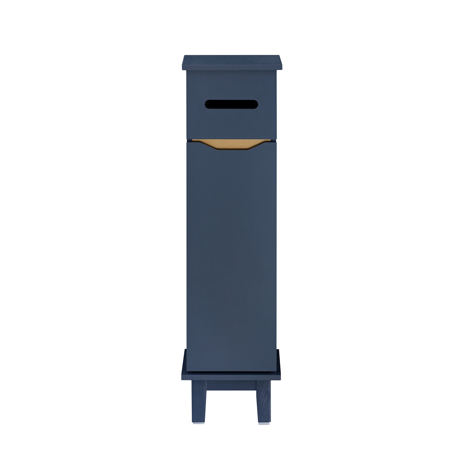 foto del prodotto sobuy portarotolo wc autoportante mobiletto bagno porta carta igienica scaffale bagno armadietto laterale mobile da bagno blu 22x20x81 cm bzr192 b