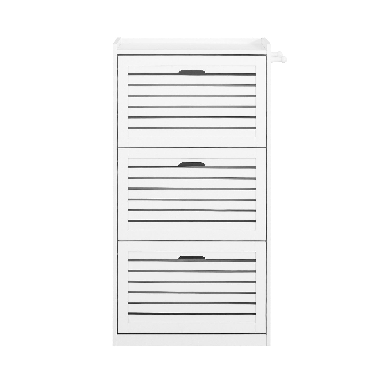 foto del prodotto sobuy scarpiera con 3 ribalte scarpiera con 6 ripiani portascarpe salvaspazio regolabili bianco, fsr108 w