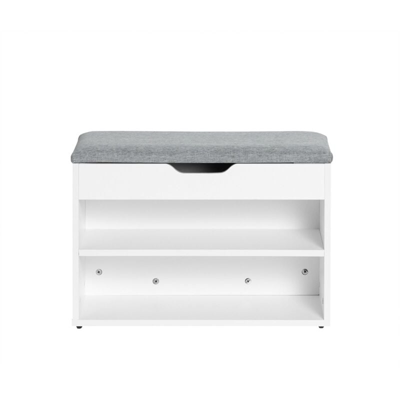 foto del prodotto sobuy scarpiera da ingresso, cassapanca,portascarpe con cuscino,bianco, fsr25 hg