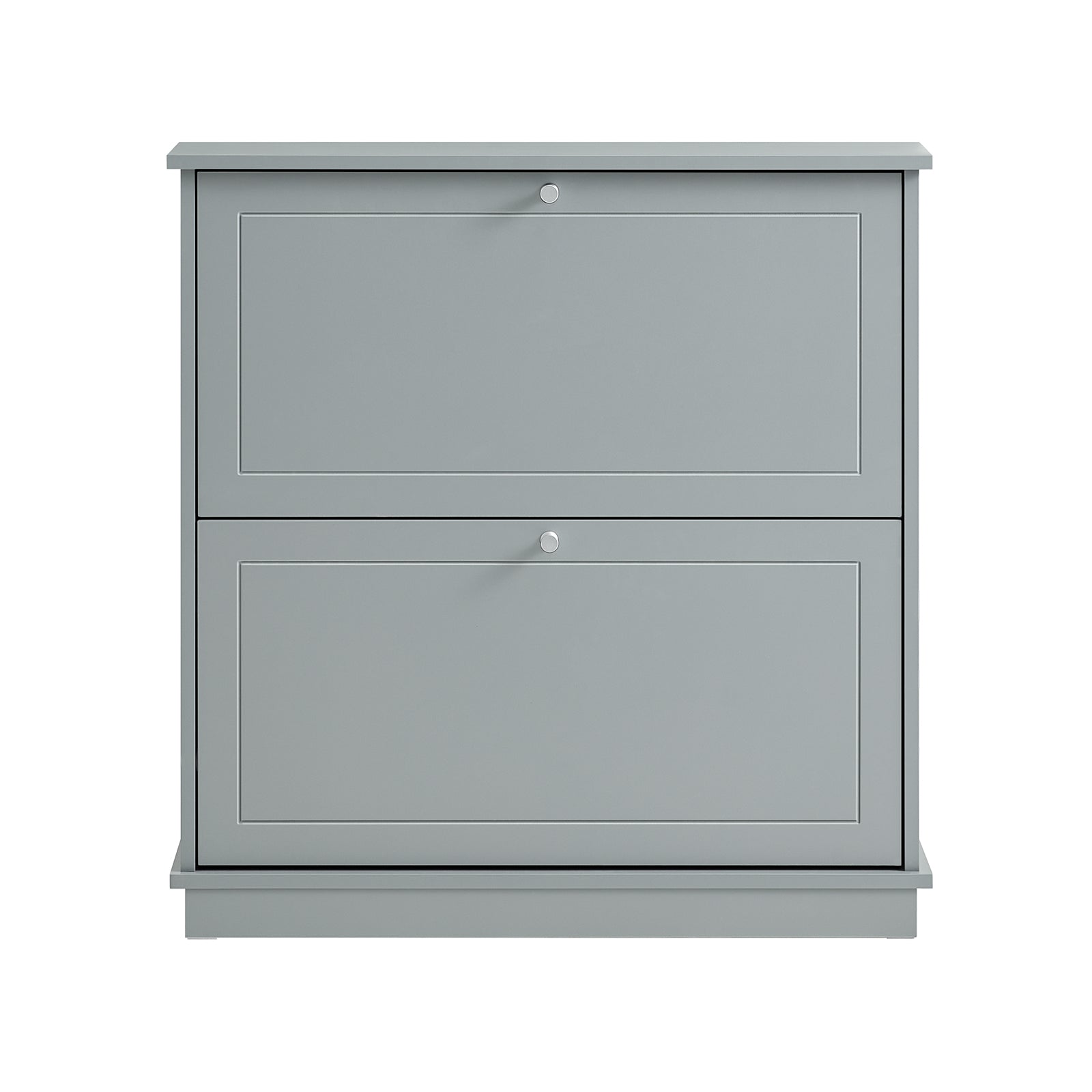 foto del prodotto sobuy scarpiera slim con 2 ante e 2 ripiani salvaspazio grigio 76x19x79cm fsr99 hg