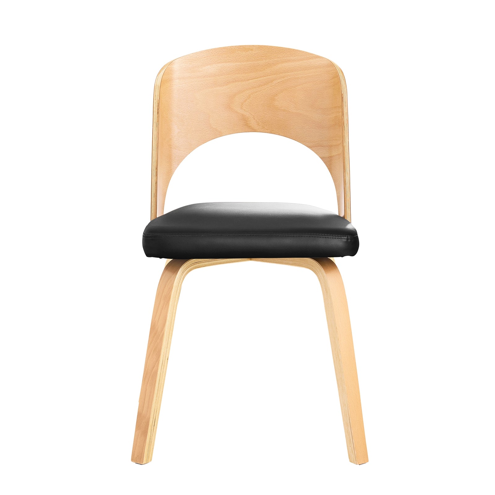 foto del prodotto sobuy sedia in legno con schienale e seduta imbottiti sedia per cucina sala da pranzo ufficio camera da letto naturale nero 48x55x79cm fst97 sch