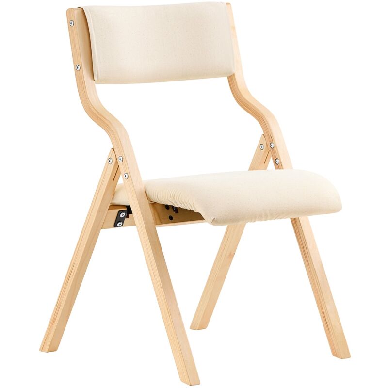foto del prodotto sobuy sedia pieghevole stil sedia sedia da scrivania in betulla bianco fst40 w