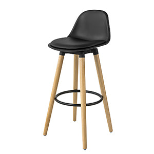 foto del prodotto sobuy sgabello bar sgabello cucina alto sedia alto da bar altezza del sedile 70 cm gambe in legno massiccio di faggio nero fst70 sch