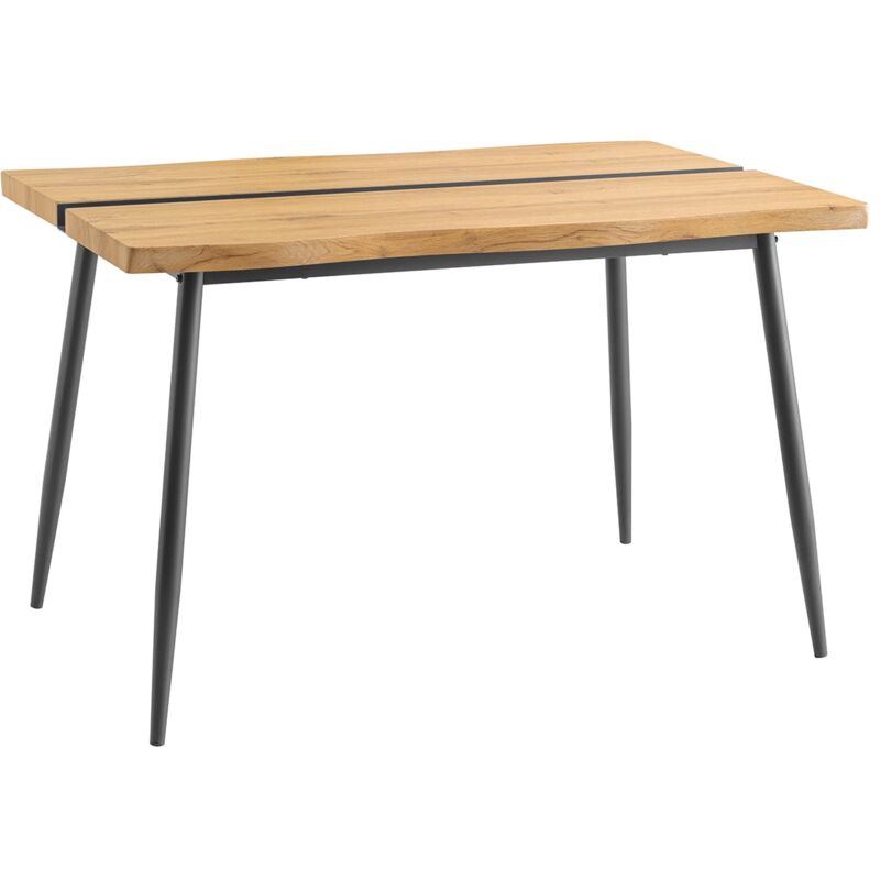foto del prodotto sobuy tavolo da pranzo, tavolo da bistr , bancone da cucina, stile vintage nero naturale 120x78x75 cm fwt110 n