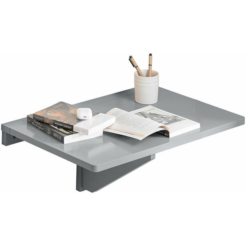 foto del prodotto sobuy tavolo pieghevole a muro scrivania tavolo per computer tavolo da cucina grigio fwt03 hg