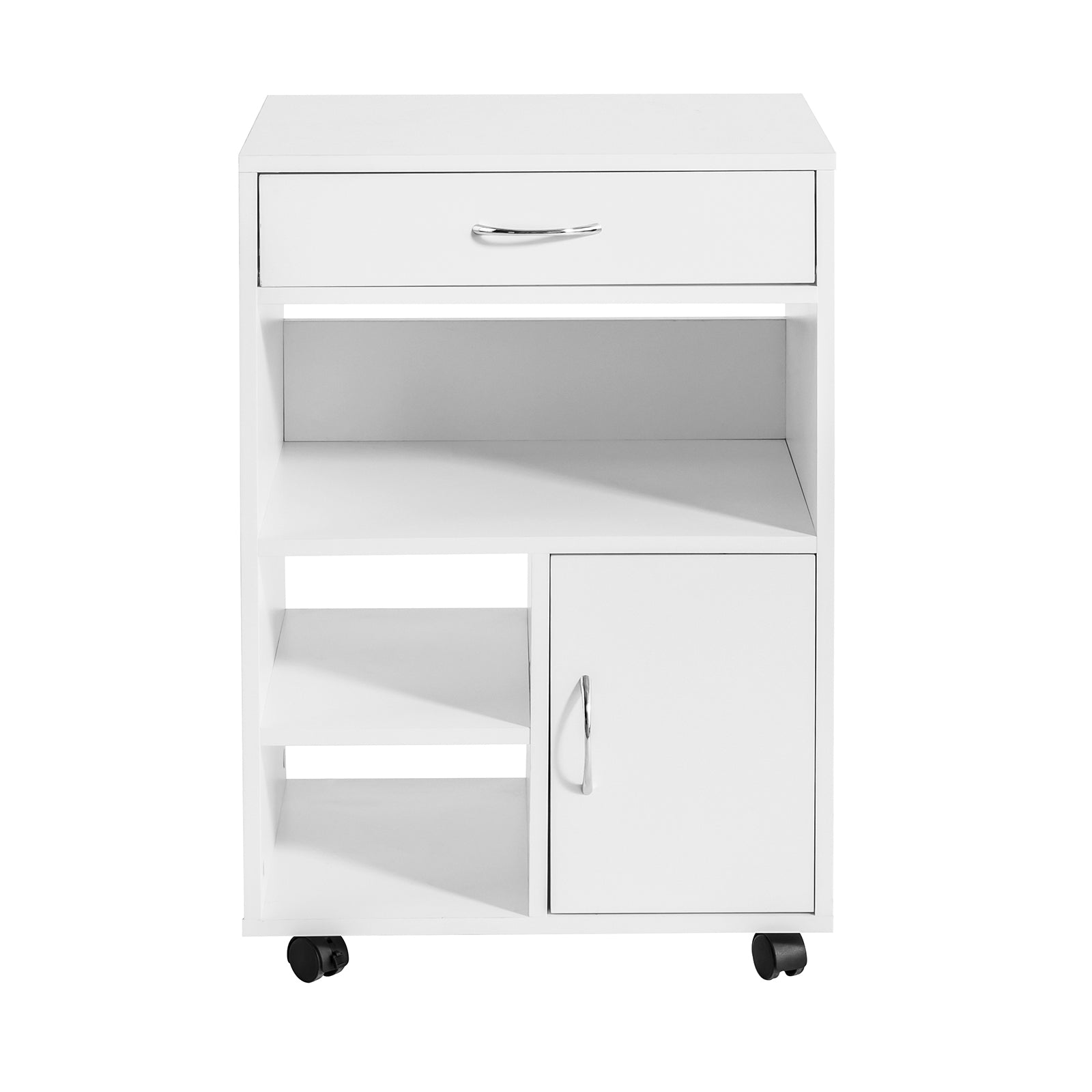 foto del prodotto sobuy tavolo stampante con cassetto e porta carrello tavolino da salotto comodino piccolo comodino bianco comodini l50xp40xa75 cm fbt106 w