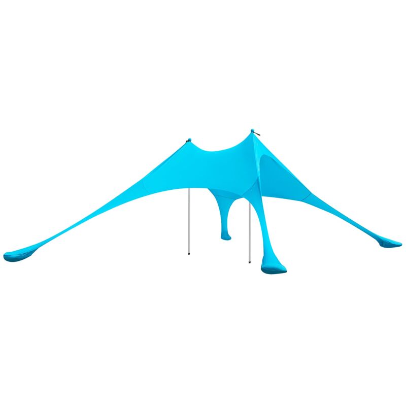 foto del prodotto sobuy tenda da spiaggia portatile tenda parasole spiaggia con protezione dai raggi uv upf 30 azzurro ozt01 hb