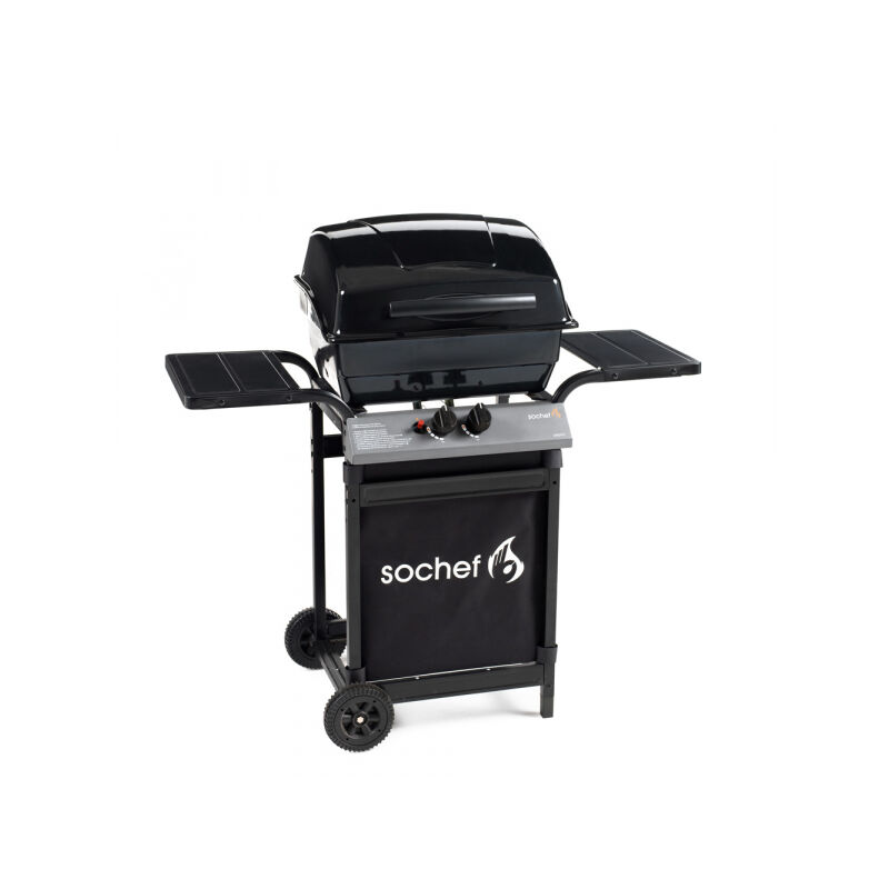 foto del prodotto sochef barbecue a gas pepito con cottura a pietra lavica 2 bruciatori cod. g20723