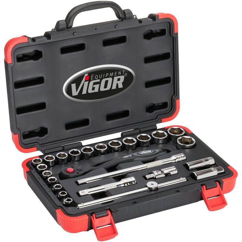 foto del prodotto socket set v2460n attacco quadro, cavo, 1 2 di pollice 12,5 mm profilo esagonale esterno 10 32 numero utensili 25