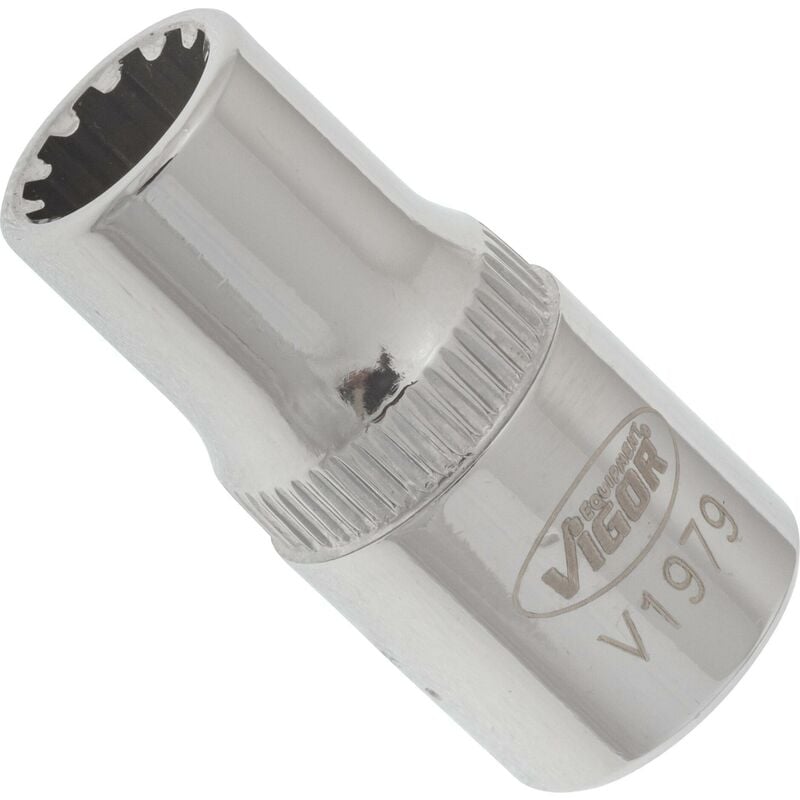foto del prodotto socket with multi purpose profile v1979 attacco quadro, cavo, 1 4 di pollice 6,3 mm multiprofilo size 6 mm