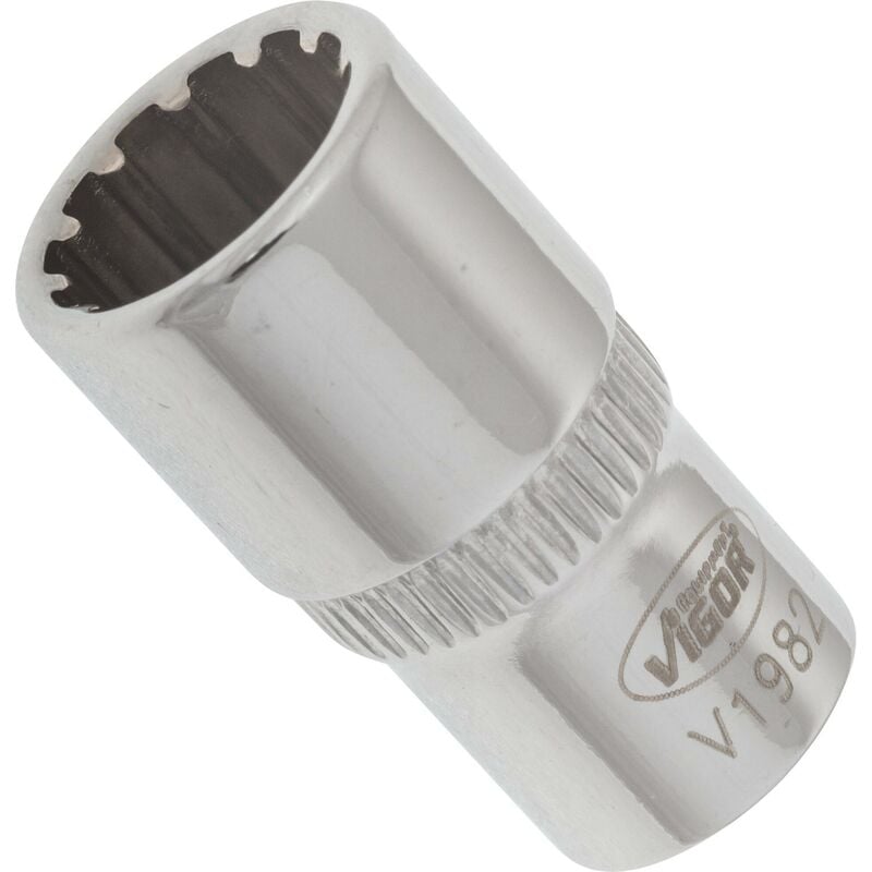 foto del prodotto socket with multi purpose profile v1982 attacco quadro, cavo, 1 4 di pollice 6,3 mm multiprofilo size 9 mm