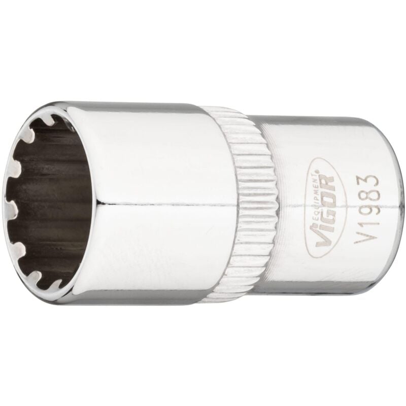 foto del prodotto socket with multi purpose profile v1983 attacco quadro, cavo, 1 4 di pollice 6,3 mm multiprofilo size 10 mm