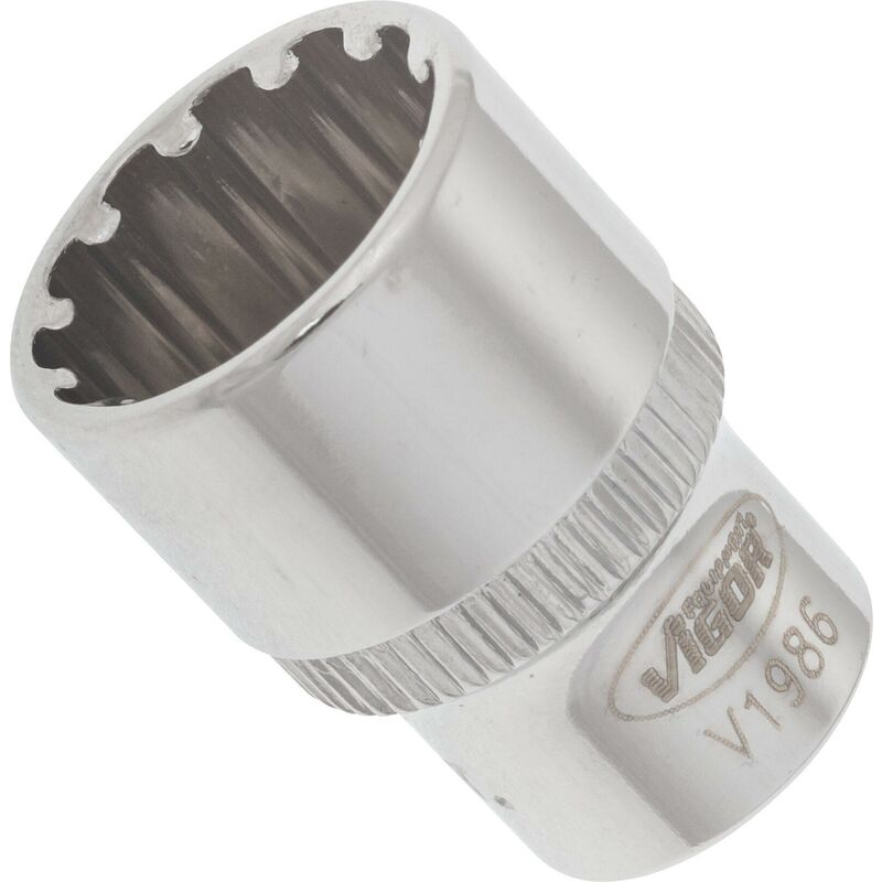 foto del prodotto socket with multi purpose profile v1986 attacco quadro, cavo, 1 4 di pollice 6,3 mm multiprofilo size 13 mm