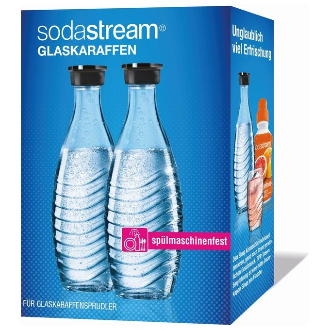 foto del prodotto sodastream 2270063 bipack bottiglie vetro trasparente nero