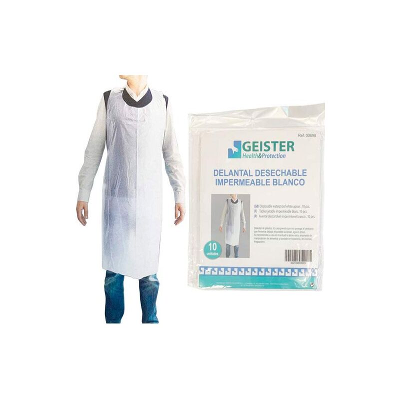 foto del prodotto sodico 00698 grembiule monouso impermeabile bianco 10 pezzi