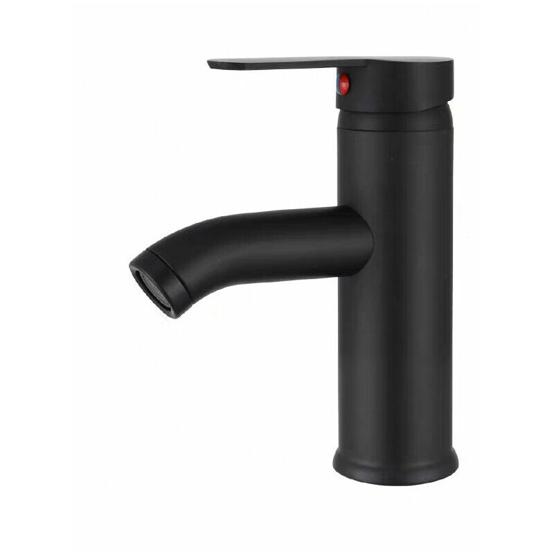 foto del prodotto soekavia rubinetto nero opaco rubinetto per lavabo in rame rubinetto per lavabo acqua fredda calda opaca rubinetto per lavabo con design elegante e