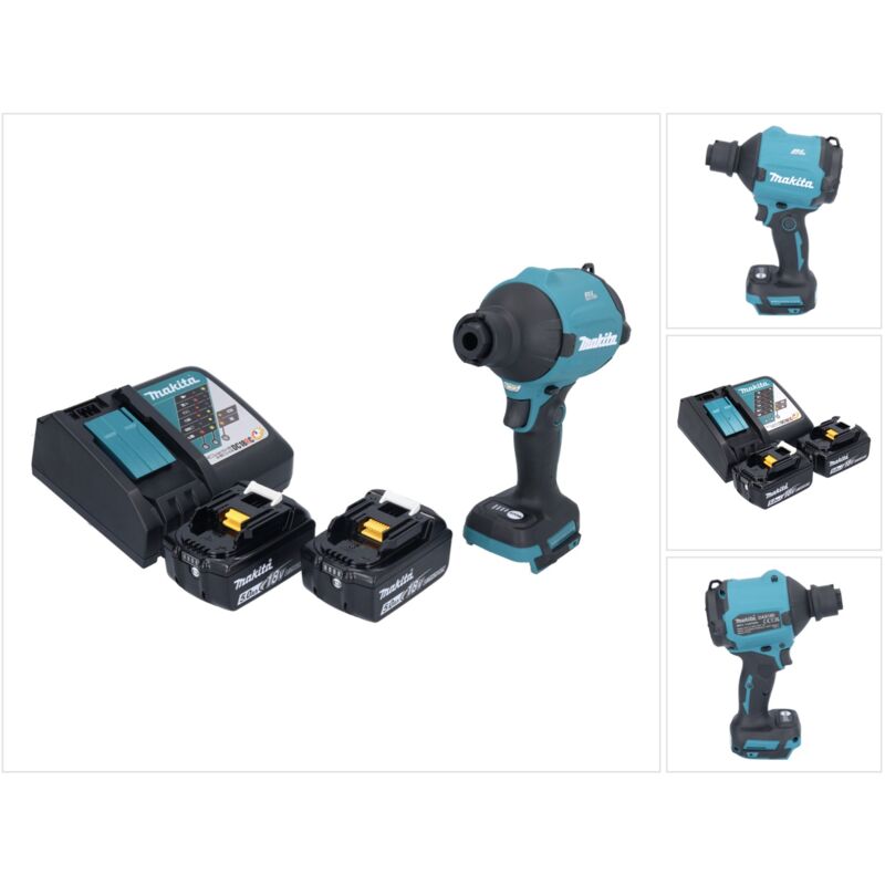 foto del prodotto soffiatore a batteria makita das180rt 18v brushless 2x batterie 5.0ah caricabatterie