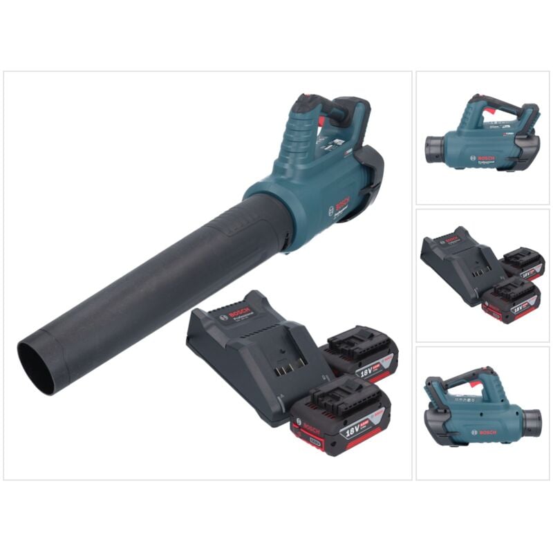 foto del prodotto soffiatore a batteria senza spazzole bosch gbl 18v 750 professional 18 v biturbo 2x batteria 4,0 ah caricabatterie