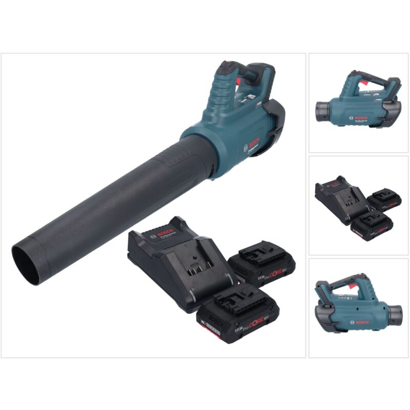 foto del prodotto soffiatore a batteria senza spazzole bosch gbl 18v 750 professional 18 v biturbo 2x batteria procore 4,0 ah caricabatterie