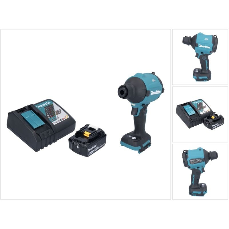 foto del prodotto soffiatore a batteria senza spazzole makita das180rt1 18v 1x batteria 5,0ah caricabatterie