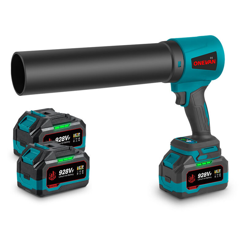 foto del prodotto soffiatore a batteria, soffiatore turbo, soffiatore turbo brushless con 2 x 928vf batteria