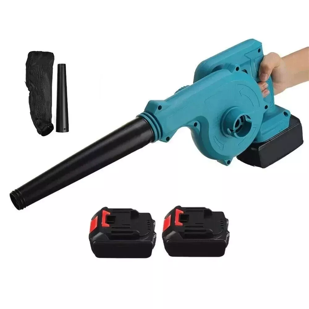 foto del prodotto soffiatore a doppia batteria 21v bricolage con sacca foglie giardino campeggio