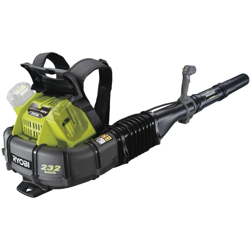 foto del prodotto soffiatore a zaino a batteria ryobi ry36bpxa 0 36v, solo corpo macchina
