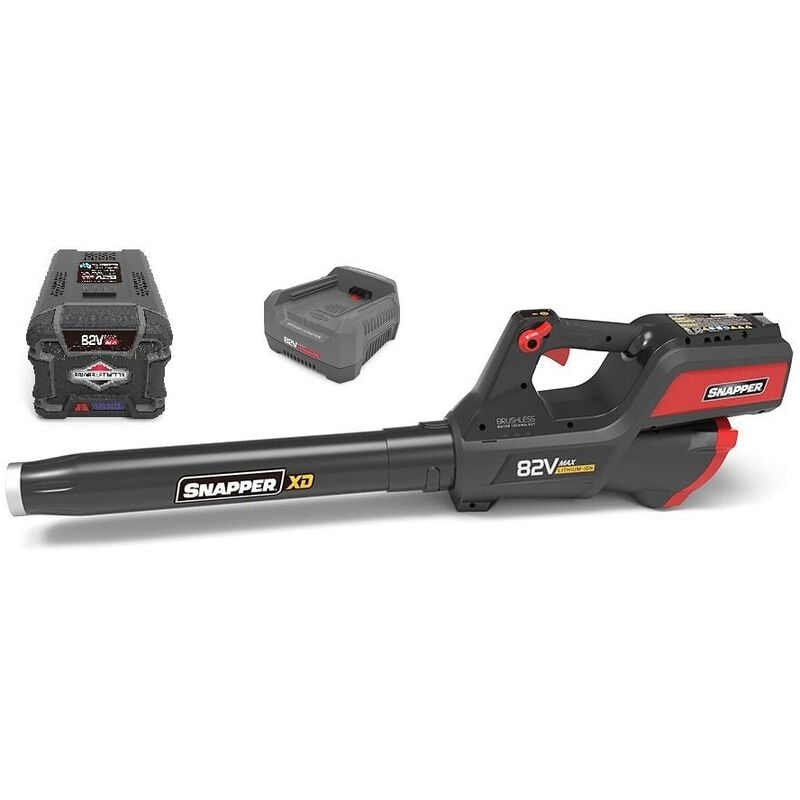 foto del prodotto soffiatore sxdbl82 snapper completo di batteria da 2 ah e caricabatteria
