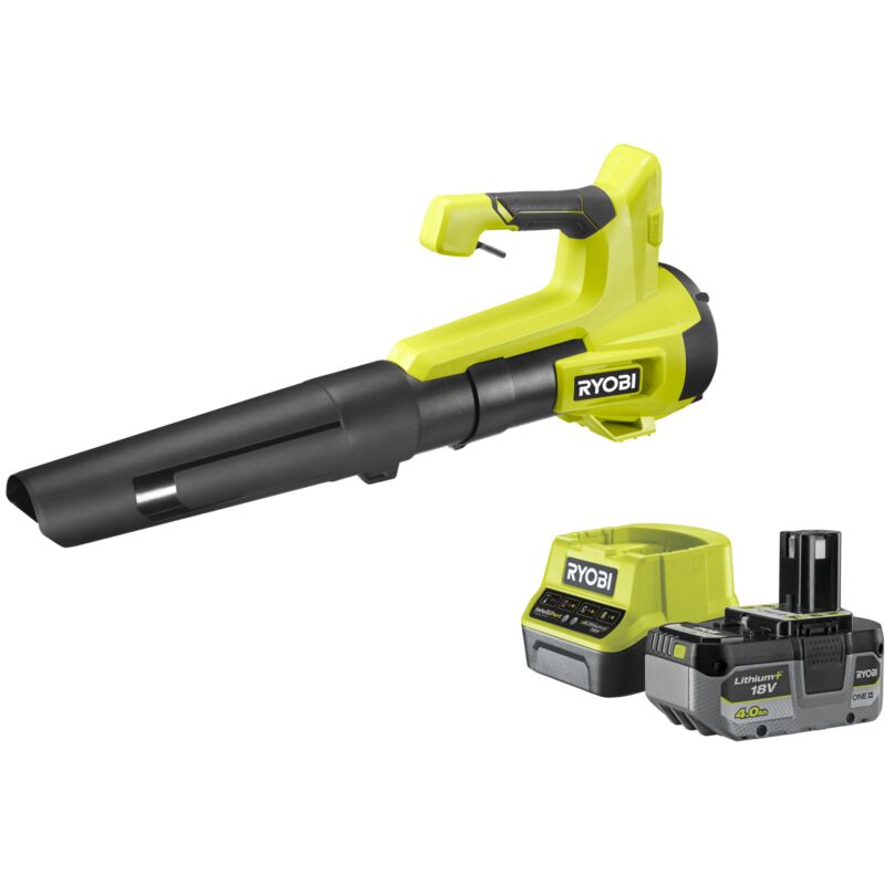 foto del prodotto soffiatore turbo jet 18v ryobi soffiatore 160 km h - batteria 4,0ah - caricabatterie - ry18blb-140