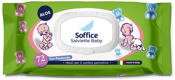 foto del prodotto soffice salvietta baby con tappo aloe 72 pezzi
