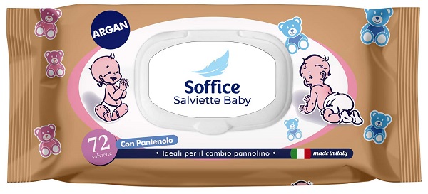 foto del prodotto soffice salvietta baby con tappo argan 72 pezzi