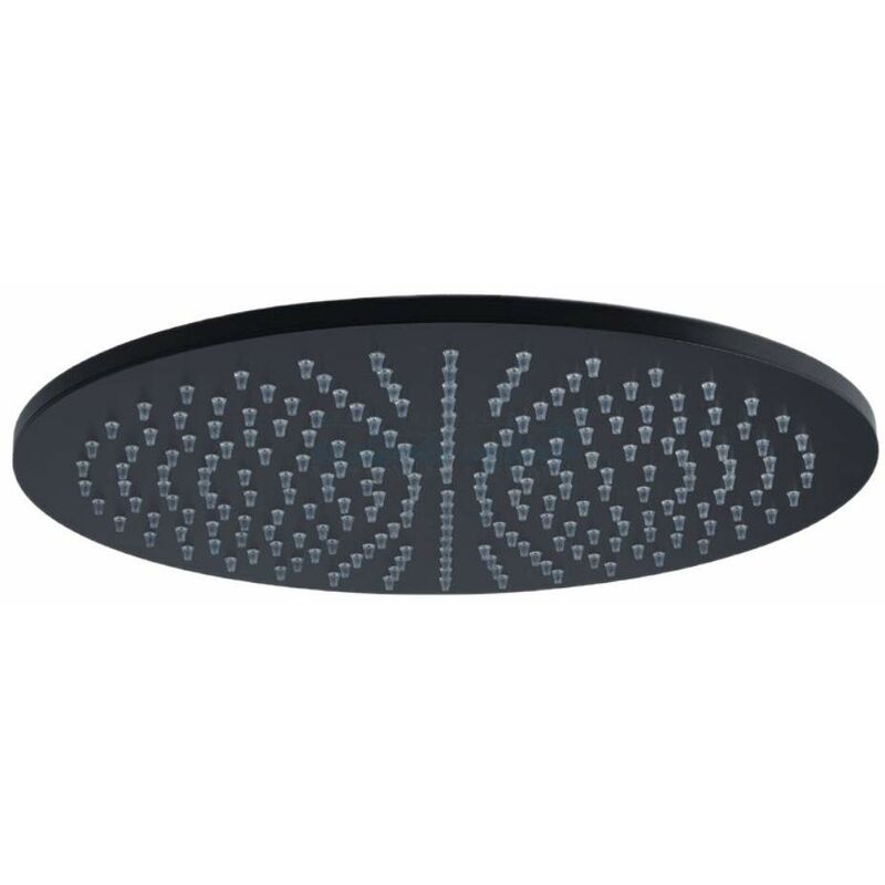 foto del prodotto soffione d225 tondo in metallo master con snodo nero opaco paffoni rubinetterie