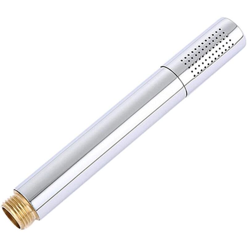 foto del prodotto soffione doccia a forma di microfono, portatile, in acciaio inox