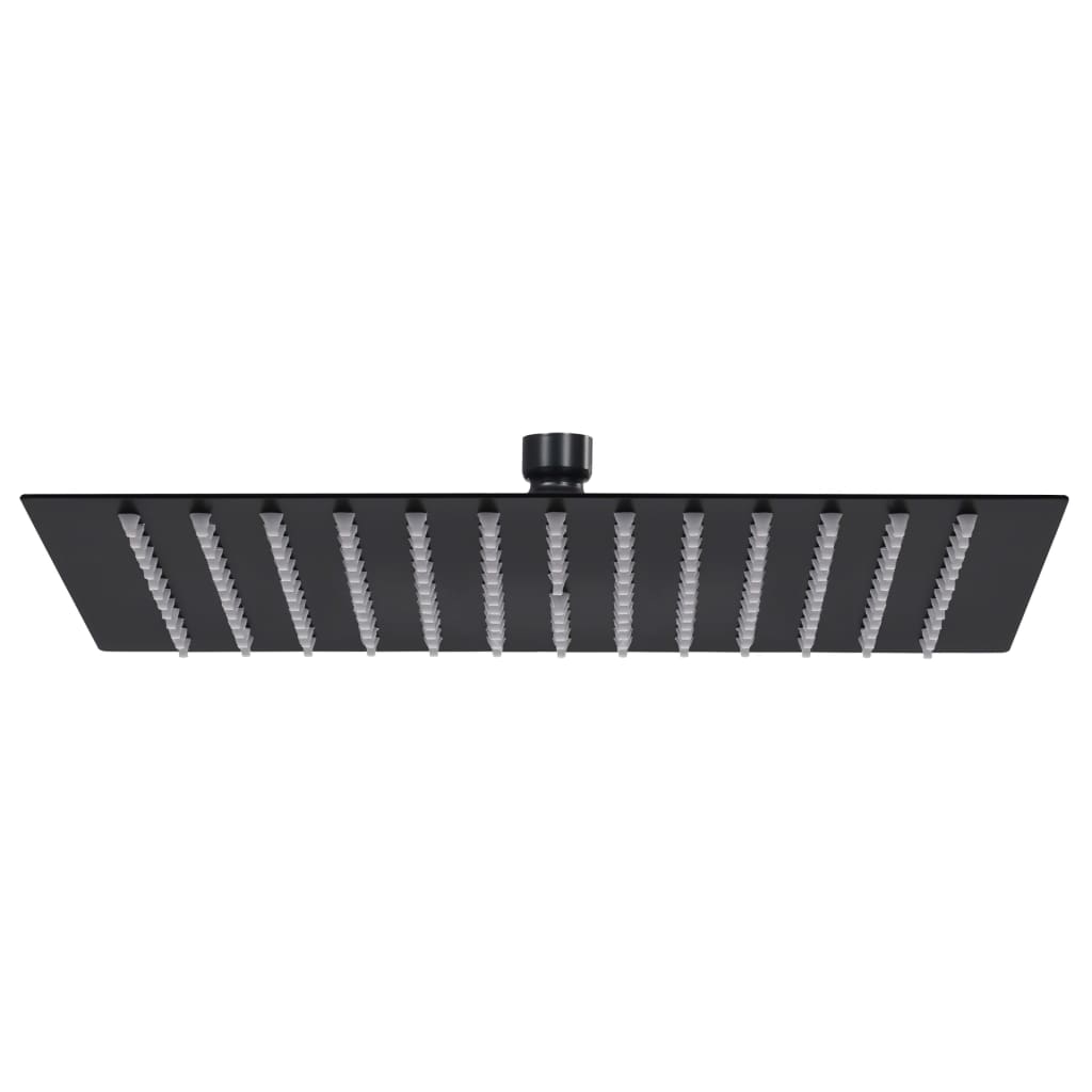 foto del prodotto soffione doccia a pioggia soffione doccia soffione doccia a mano accessorio per il bagno acciaio inossidabile 40 x 40 cm quadrato nero 02 0002080