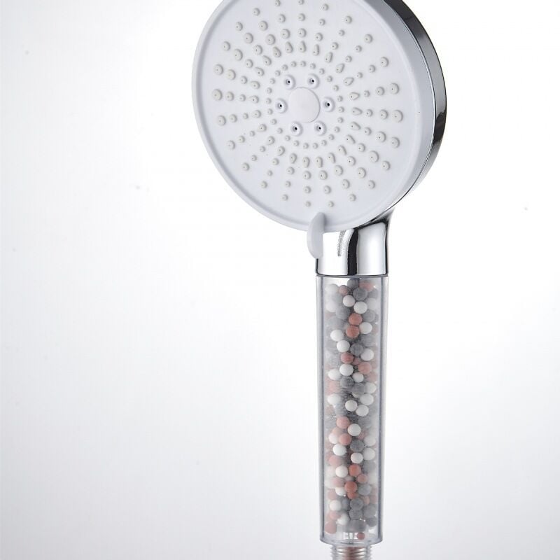 foto del prodotto soffione doccia a risparmio idrico, soffione doccia ad alta pressione con 5 modalit di getto, soffione doccia anticalcare con filtrazione a 3 strati