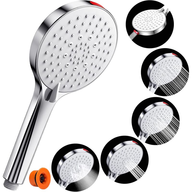foto del prodotto soffione doccia a risparmio idrico soffione doccia economico da 7,5 l min srewohs pro soffione doccia a risparmio idrico da 125 mm soffione doccia