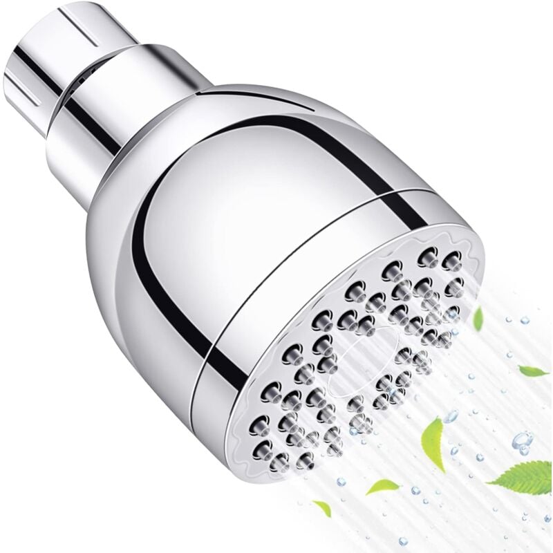 foto del prodotto soffione doccia ad alta pressione, soffione doccia fisso con testa a sfera regolabile, acciaio inossidabile a risparmio idrico per bagno, hotel, ecc