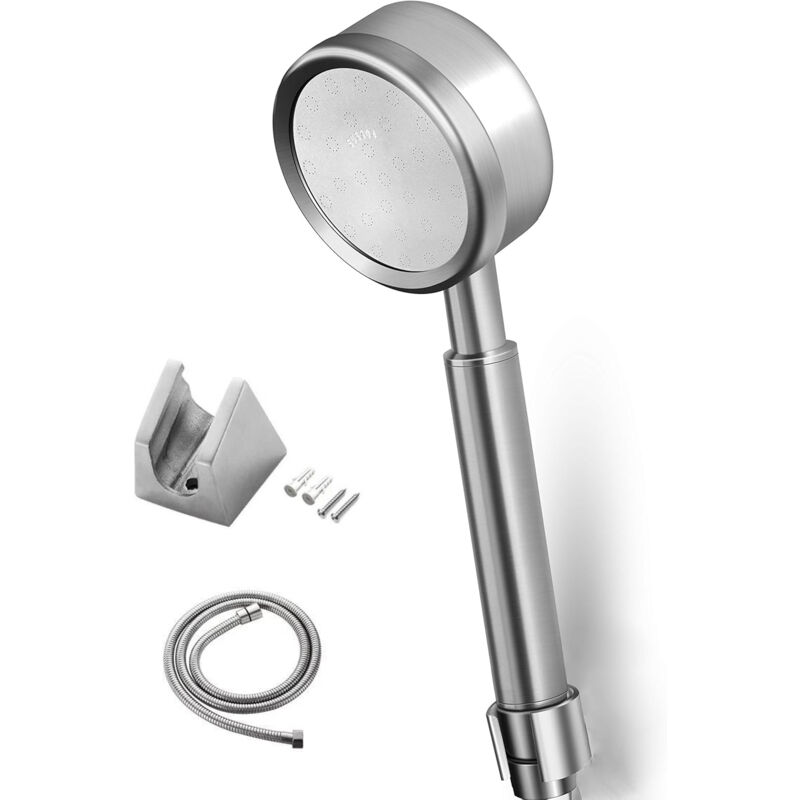 foto del prodotto soffione doccia alta pressione, doccia a mano in acciaio inox risparmio idrico, facile da installare 3