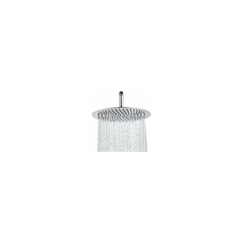 foto del prodotto soffione doccia anticalcare in acciaio inox 316, soffione doccia ultra sottile e rotondo ad alta pressione, soffione doccia a pioggia regolabile per