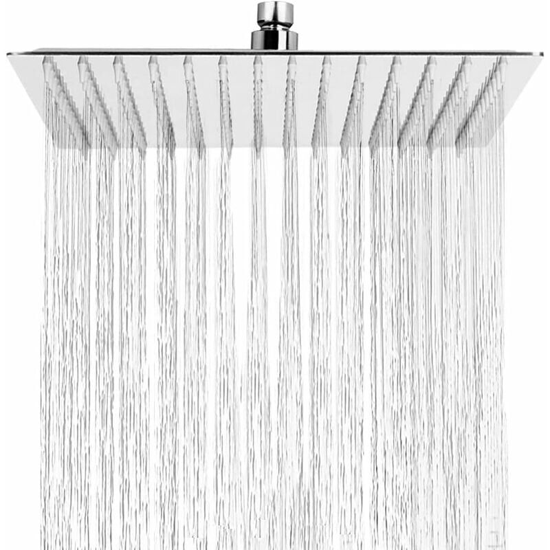 foto del prodotto soffione doccia anticalcare, soffione doccia a pioggia a risparmio idrico con ugello in acciaio inossidabile da 12 pollici/30 cm, finitura cromata