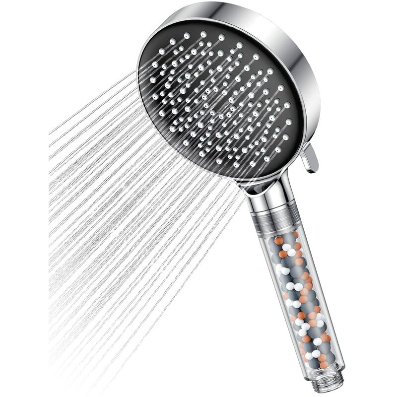 foto del prodotto soffione doccia anticalcare, yeaupe soffione doccia risparmio idrico 7.5l min, doccia soffione con 6 tipi di getto, soffione doccia grande soffione