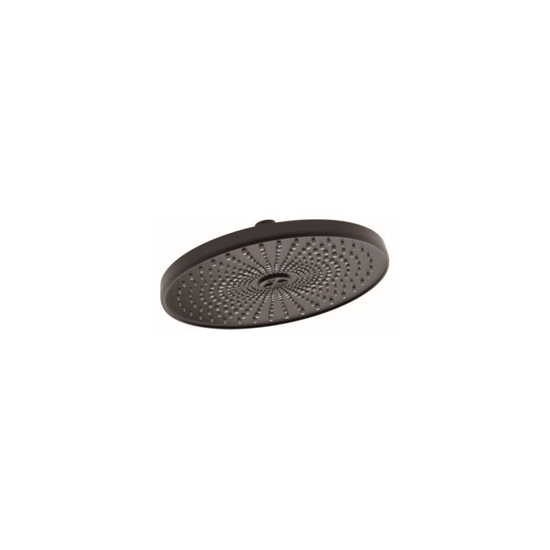foto del prodotto soffione doccia augusta monogetto in abs 250mm finitura nero con sistema anticalcare per bagno vasca