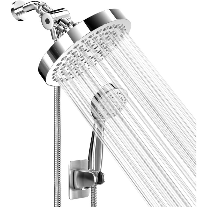 foto del prodotto soffione doccia con combinazione portatile, soffione doccia a pioggia ad alta pressione da 6 con tubo flessibile per vasca portatile da 70 
