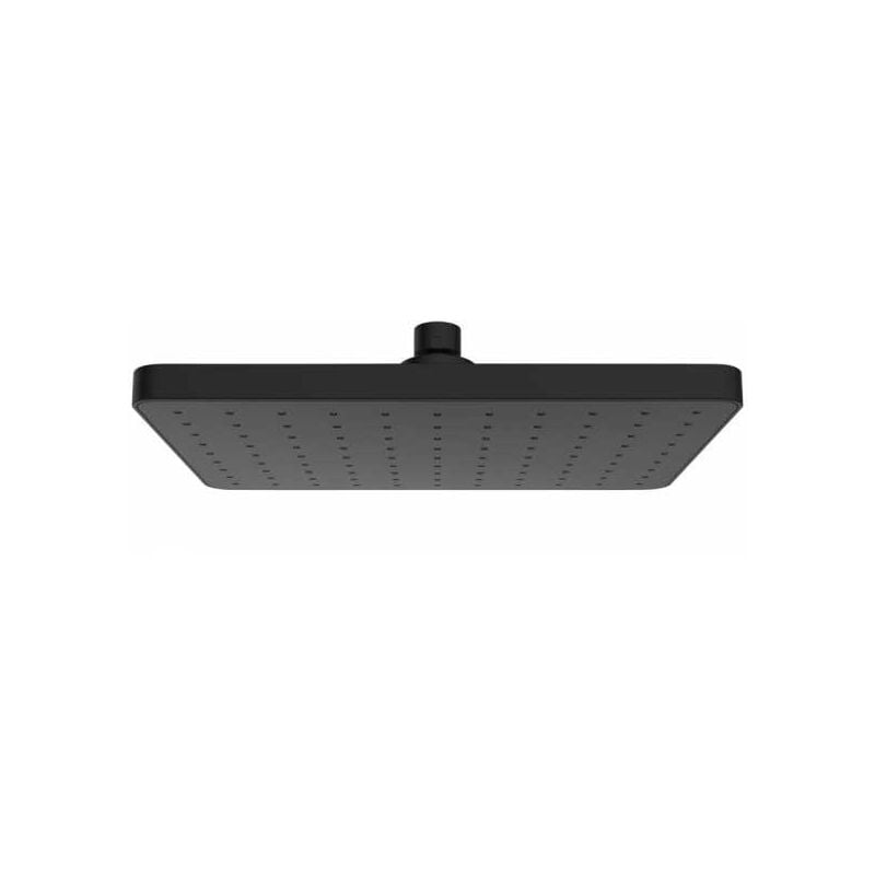 foto del prodotto soffione doccia effetto pioggia automatic cleaning anticalcare, doccetta italiana con ugelli autopulenti, attacco universale 1 2 , design quadrato,