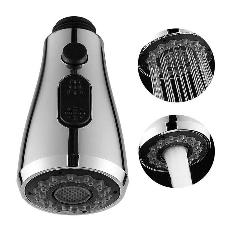 foto del prodotto soffione doccia estraibile per lavello, miscelatore da cucina, soffione doccia professionale, 2 tipi di getto