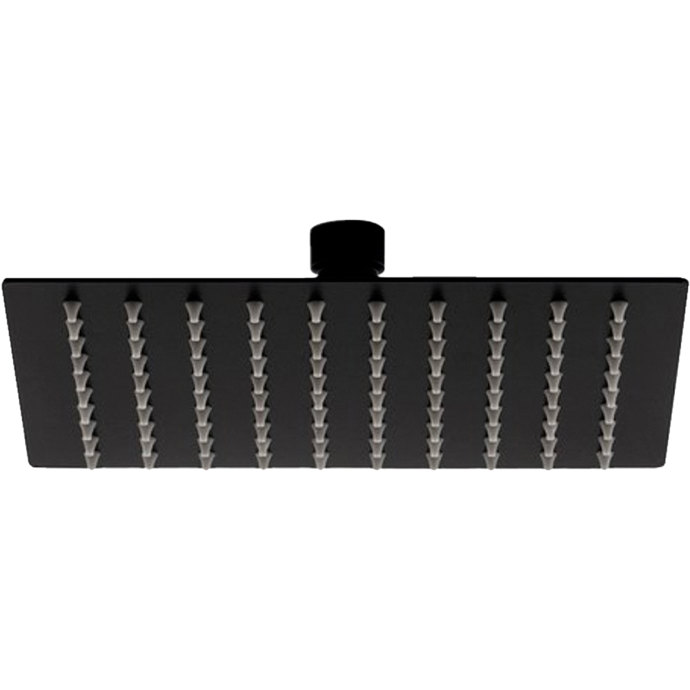 foto del prodotto soffione doccia inox quadro nero 250 x 250 mm bagno