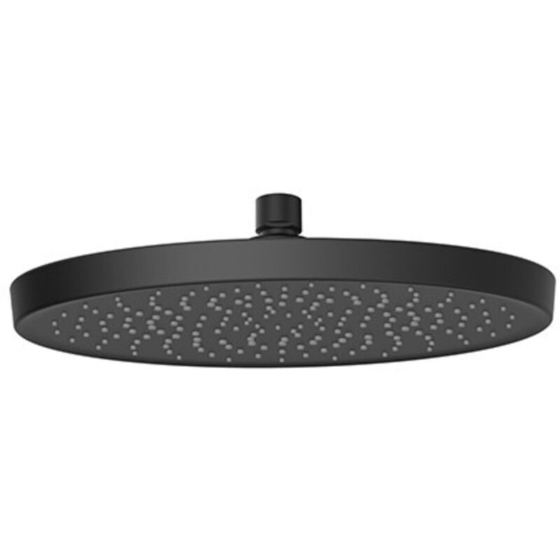 foto del prodotto soffione doccia nola nero opaco 250 mm monogetto in abs e water saving ricambio accessorio doccia