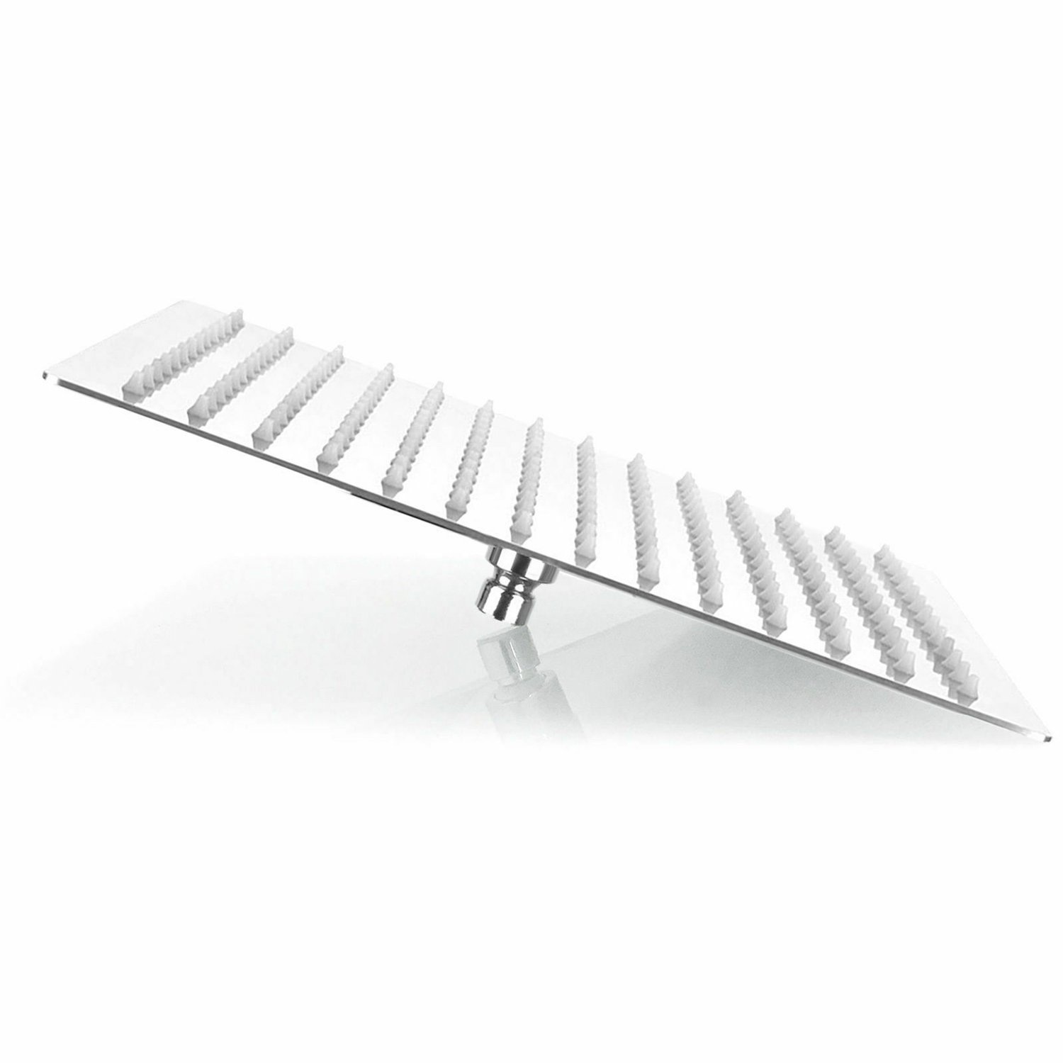 foto del prodotto soffione doccia quadrato in acciaio inox 25x25 cm effetto pioggia con ugelli anticalcare ultrasottile