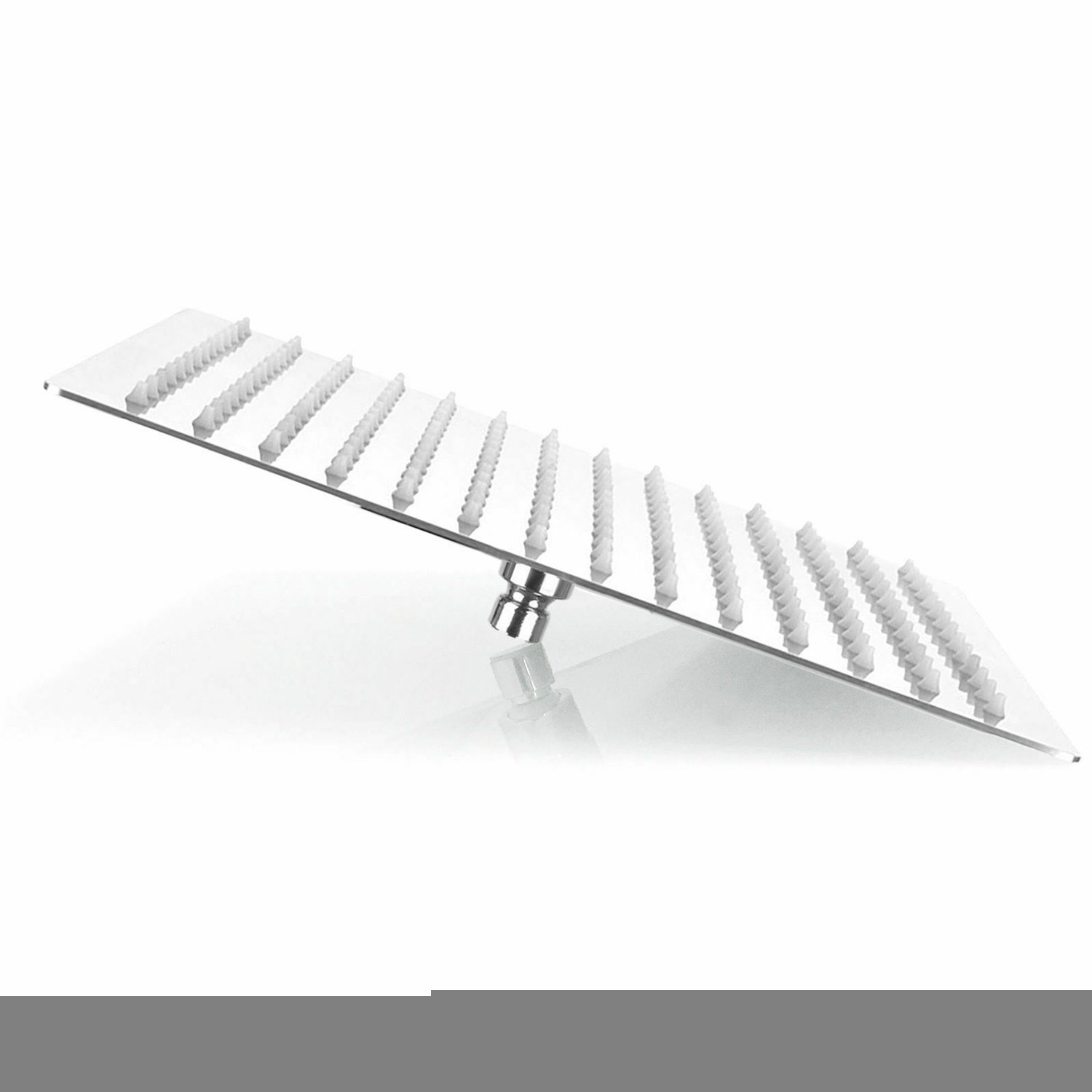 foto del prodotto soffione doccia quadrato in acciaio inox 35x35 cm effetto pioggia con ugelli anticalcare ultrasottile