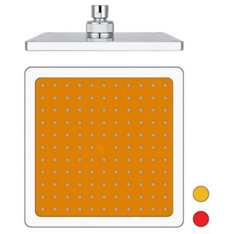 foto del prodotto soffione doccia quadro modello 12618 mm 200 rosso